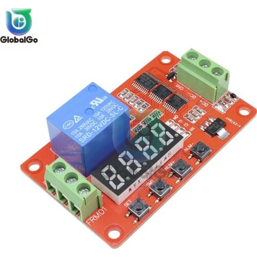 12V DC Multifunction Self-lock Relay PLC Cycle Delay Time Timer Switch Module PLC Home Automation Delay Module