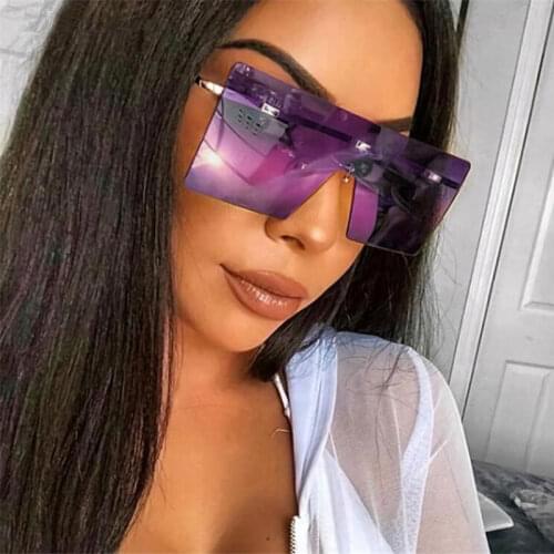 2020 Unisex Fashion Oversized Big Sunglasses Women Famous Design Trendy One Piece Sun Glasses Female Men Mask Sun Glasses UV400