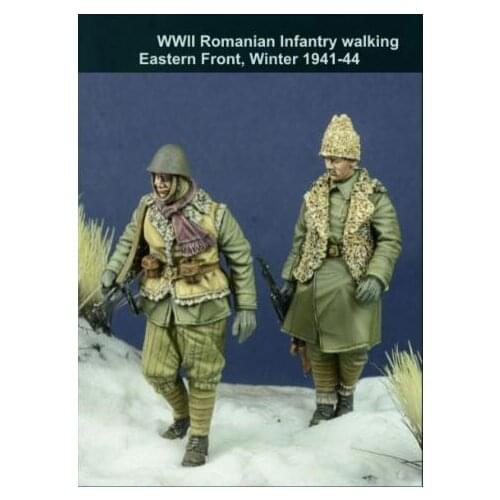 New Unassembled 1/35 Romanian Infantry walking Eastern Front figure Resin Kit DIY Toys Unpainted resin model