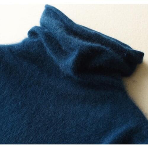 New fashion womens winter pullover sweater high collar thick long-sleeved knit sweater loose womens shirt