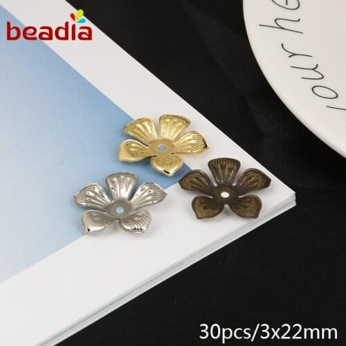 New Arrival 30pcs/bag 3*22mm Iron Beautiful Flowers Metal Crafts Connector For Jewelry Findings Making DIY Accessories
