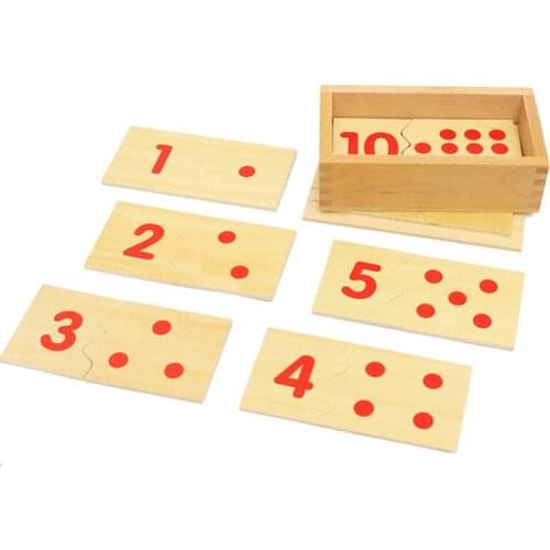 Number And Counter Match-up Puzzle Early Toys Preschool Childhood Education Montessori Educational Wooden Toys For Children