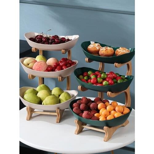 JOYLIVE Plastic Candy Dish Creative Modern Living Room Home Three-Layer Fruit Plates Snack Plate Dried Fruit Basket Dropshipping