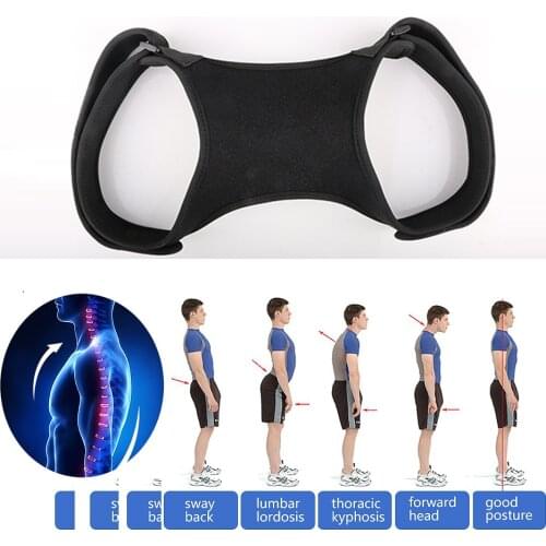 Back Support Fitness Brace Support Belt Adjustable Corrector Clavicle Spine Back Shoulder Lumbar Correction Case Men Women RZ