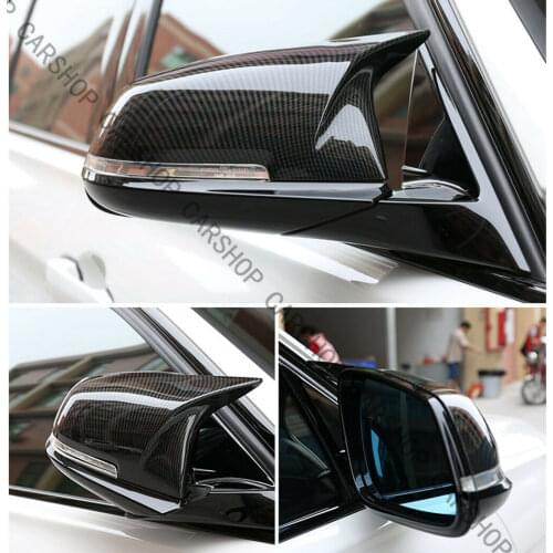 Fit For BMW X1 F21 F22 F30 F32 F36 Carbon Fiber Car Door Side Mirror Cover Replace