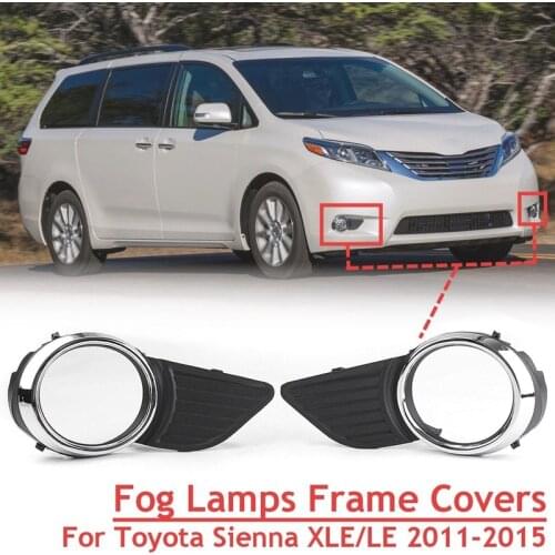 Fit For Toyota Sienna XLE LE 2011-2017 Front Bumper Fog Lights Frame Cover Bezel , Car Accessories, With Lamp holes
