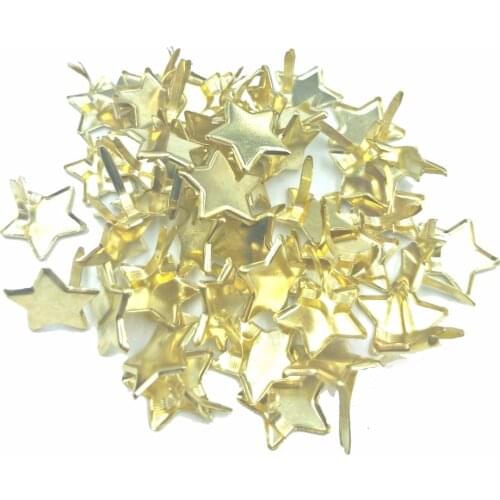 50PCS Gold Star Brads Scrapbooking Embellishment Attache Parisiennes Scrapbook Brads Adornos De Metal Para Scrapbook