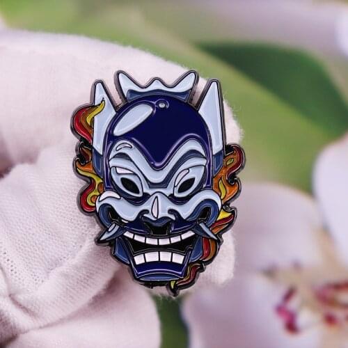 The Blue Spiritual Mask Badge Avatar Last Airbender Enamel Pin Brooch Fashion Accessory