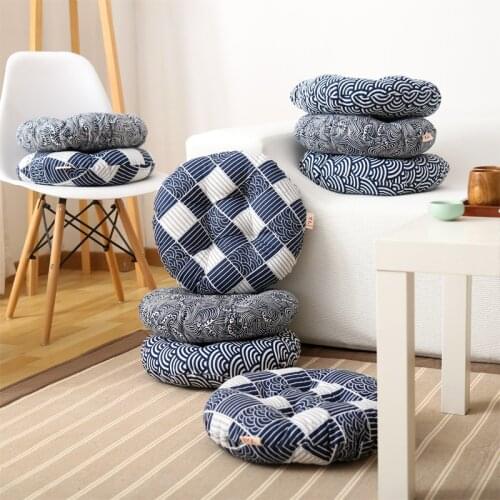 Japanese Style Fabric Tatami Futon Seat Cushion Thickening Living Room Bay Window Home Large Tea Ceremony Round Floor Cushion