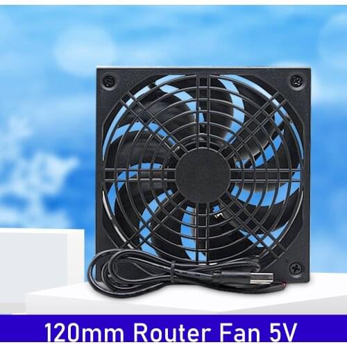 FANNER 12cm Cooling Fan DC 5V USB Power Supply TV Set-Top Box or Computer router switch cooling fan