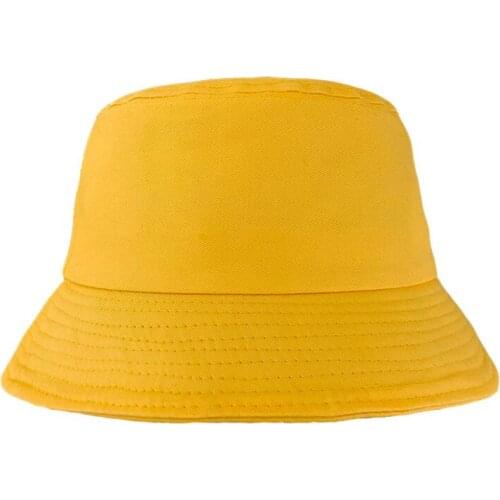 2021 Summer New Bucket Hat for Women Soft Cotton Solid Color Sun Hats Portable Foldable