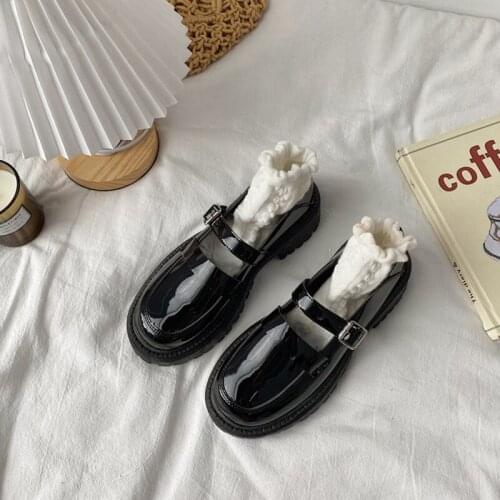 Womens Derby Shoes Female Footwear British Style Round Toe Clogs Platform All-Match Shallow Mouth Leather Dress Preppy Summer Cr