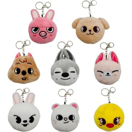 1pc Skzoo Keychain Plush Keychain Toy Stray Kids Skz&Stay Stuffed Doll Idol Key Rings Accessories for Fans Collection and Gift