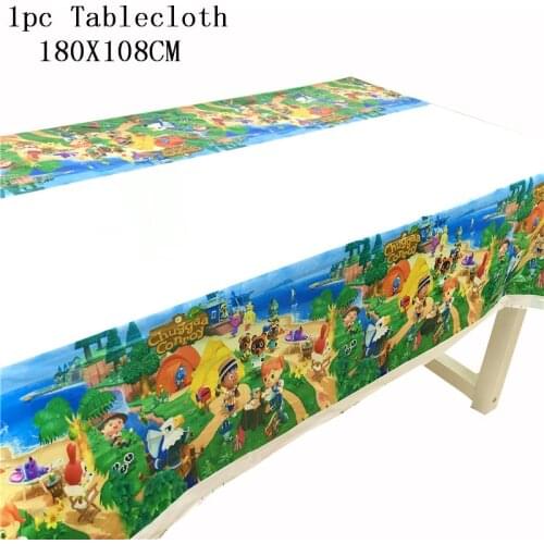 1/pcs cartoon Animal crossing Tablecloth lovely Party Supplies Party Decoration Party Supplies Birthday Decoration Party Supplie