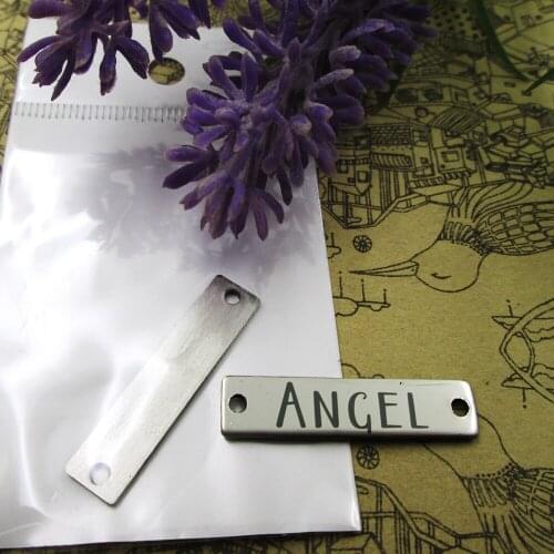 10pcs-- Angel Connector stainless steel charms more style for choosing DIY Charms pendants for necklace 30x7mm