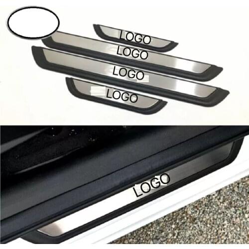 4PCS High-quality Stainless Steel Welcome Pedal Car Scuff Plate Pedal Trim Threshold Door Sill For Mazda CX-3 CX3 2017-2020