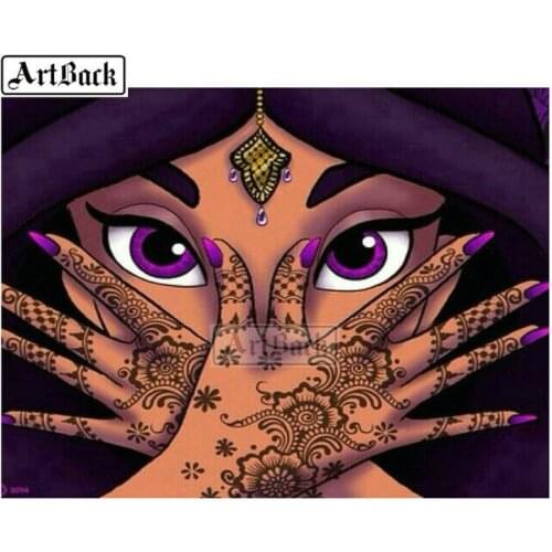 New 5d diy diamond painting cartoon woman full square / round diamond embroidery 3d diamond mosaic home decoration