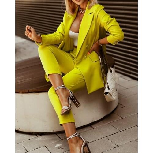 CHAXIAOA Women's Trouser Suits