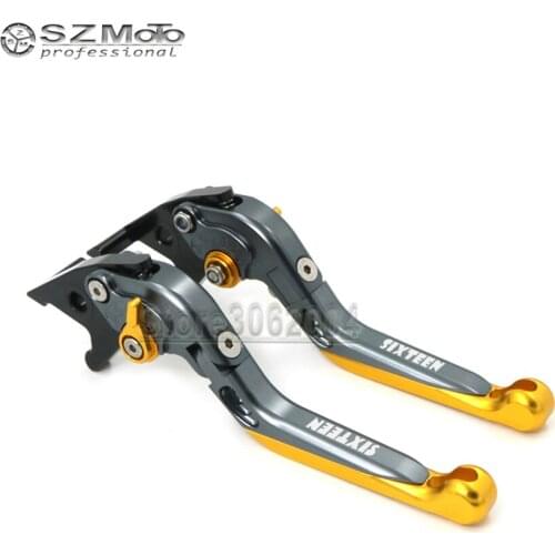 For SUZUKI UX150 UX-150 Sixteen 2010-2012 2011 Aluminum Motorcycle Folding Extendable Adjustable Brakes Clutch Levers With LOGO