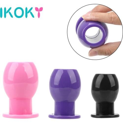 IKOKY Enema Anal Dilator Gay Anal Plug Adult Games Hollow Anal Plug Douche Butt Plug Erotic Intimate Goods Sex Toys For Women