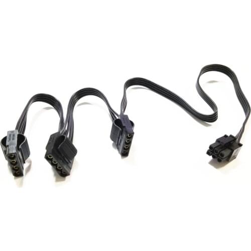 6pin to 4 SATA cable and 6pin male PCI-E to 3 IDE Molex Modular power supply cable for Corsair RM650X RM750X RM850X RM1000X