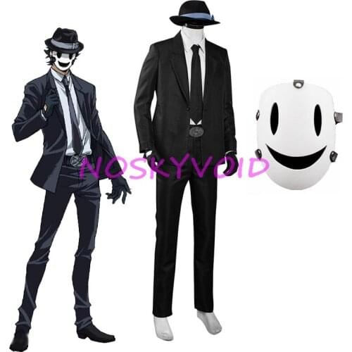 High-Rise Invasion Cosplay Costumes Sniper Mask Man Black Suit Uniform Full Set Man and Woman Costume Anime Props Resin Mask