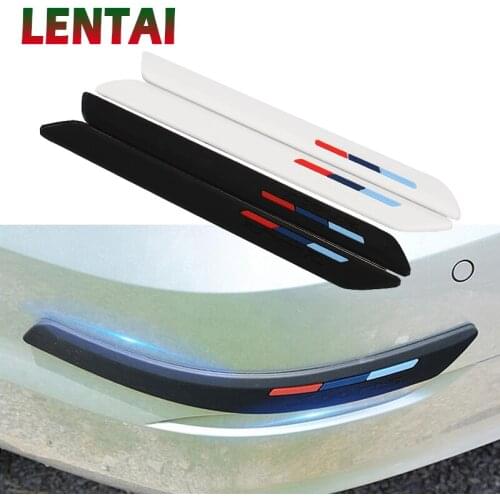 LENTAI For Skoda octavia a7 a5 2 rapid fabia superb Seat leon ibiza MG 1Pair Auto Car Head Bumper Anti-collision Strip Stickers