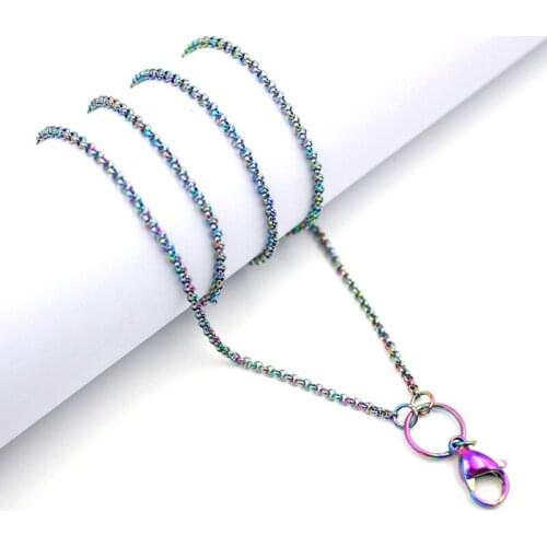 32" Inch (80cm) 316L Stainless Steel Metal Rolo Link Long Chain For Glass Living Memory Locket