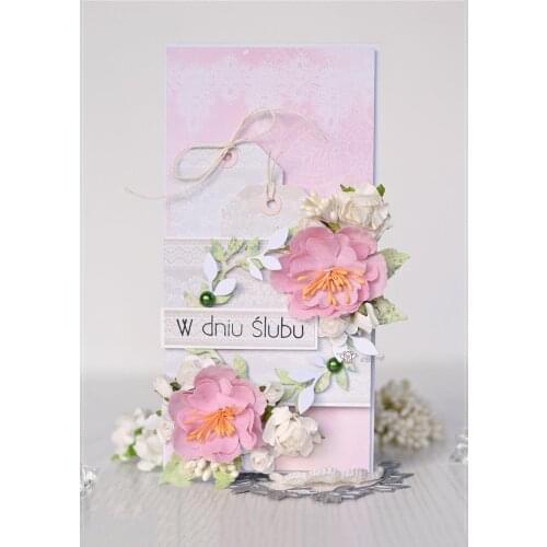 Mmao Crafts Metal Steel Cutting Dies New 2Pcs Leaf round frame Stencil For DIY Scrapbooking Paper/photo Cards Embossing Dies