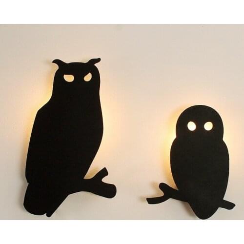 Nordic style owl Wall Lamps childrens bedroom hanging animal lights creative personality modeling lighti LU80379