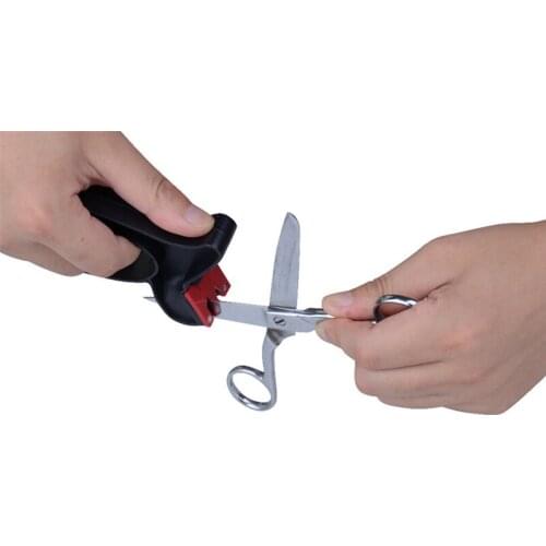 Newest 2 In 1 Knife Sharpener For Handheld Knife Scissor Blade Sharpening Tools Easy To Use Grindstone Kitchen Tools New