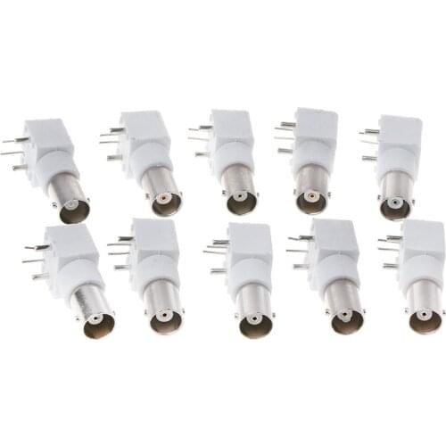 OOTDTY 10x PC Board PCB Mount Right Angle BNC Female Jack Bulkhead Connector