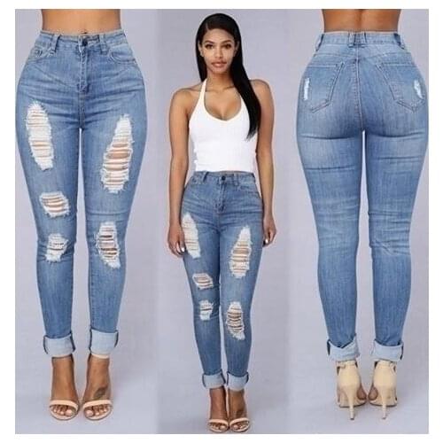 Pearl Diary Womens Ripped Jeans