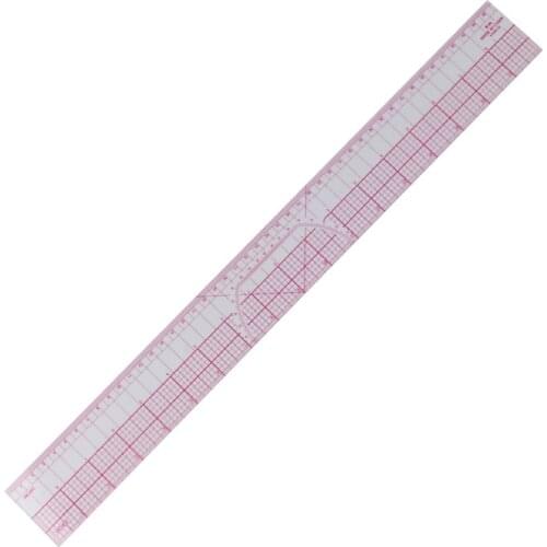 Plastic Sewing Tailor Shared Double Side Metric Straight Ruler Transparent Yardstick Patchwork Cloth Cutting Rulers 45cm sewing