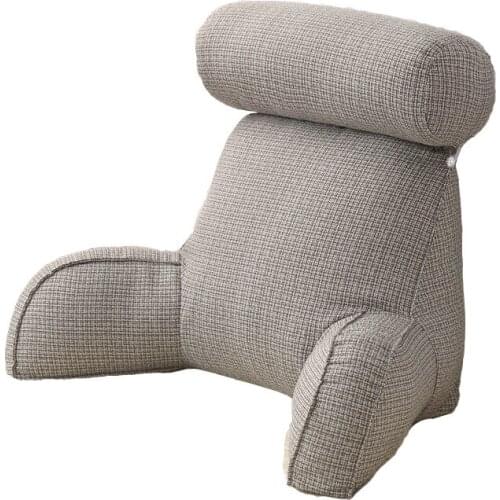 Reading Pillow With Armrest Detachable Back Support Chair Cushion Bed Plush Big Backrest Rest Removable Neck Pillow Home Decor