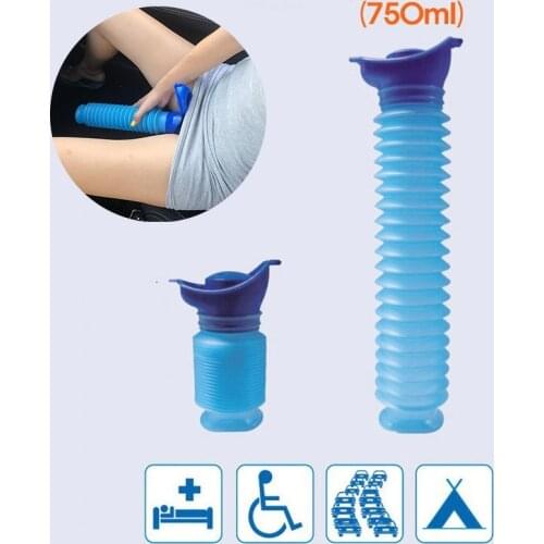 750ML Extend-retract Portable Adult or Child Urinal Outdoor Camping Travel Urine Car Urination Pee Toilet Urine Men Women Toilet