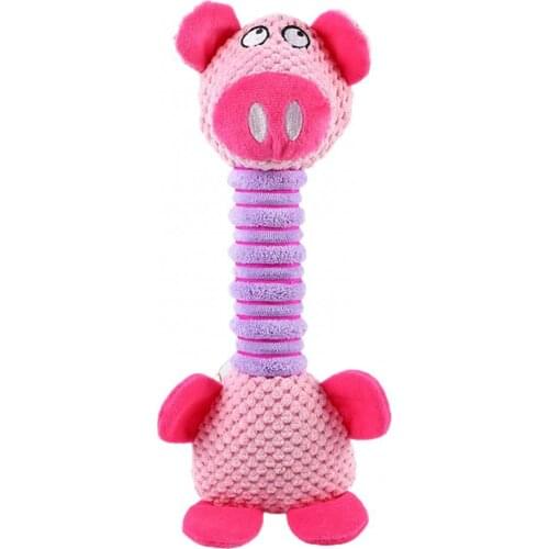 Pet Entertainment Puzzles Relieve Boredom Toys Plush Long-necked Animal Peculiar Shape BB Sound Bite-resistant Doll Dog Toy