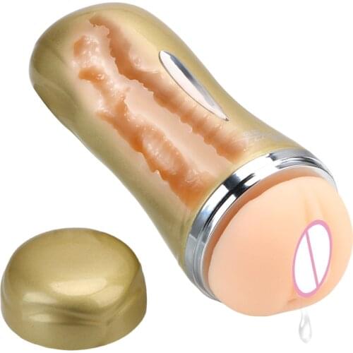 Real Pussy Adult Sex Toys for Men Artificial Vagina Dual Channel Male Masturbation Cup Sex Products Realistic Anus