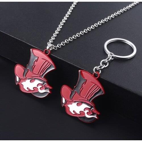 RJ Japan Game Persona 5 P5 Keychain Take Your Heart Logo Red Hat Pendant Keychain for Women Men Car Jewelry Accessories Gift