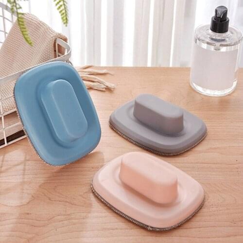Kitchen Bathroom Toilet Cleaning Magic Sponge Glass Wall Cleaning Bath Brush Handle Sponge Ceramic Window Slot Clean Brush