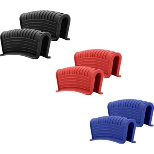 2 Pcs Hot Pan Silicone Assist Pan Support Cover Non-slip Pot Holder Sleeve Heat-Resistant Handle Kitchen Tools