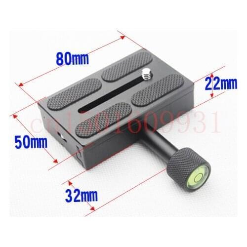 Brand New Camera 80 X 50mm QR Quick Release Plate And Clamp For Ball Head Monopod Tripod 1/4-3/8 screw
