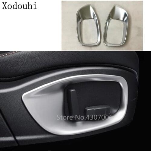 Car Body Styling Cover ABS Matte Seat Adjustment Knob Button Switch Trim 2pcs For Jaguar F-PACE F Pace 2016 2017 2018 2019 2020