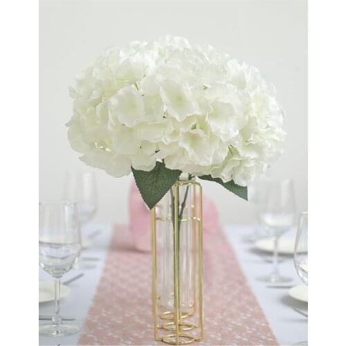 Bridal Artificial Flower Hydrangea Harness White 5 Head Big size 43 cm Quality Cheap Engagement, Wedding, Invitation, table Decoration, Party, Leisure