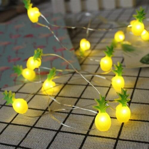 2M LED 20 Lights Pineapple Unicorn String Light Flamingos Decoration Party Baby Shower Wedding Bedroom Decor Lights