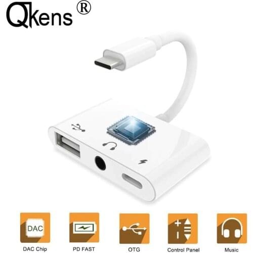 USB 2.0 OTG Audio Charging Adapter Type C to 3.5mm Headphone Headset For USB Disk Mouse Keyboard For Samsung S20 S10 for Huawei