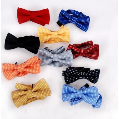 VEEKTIE Lovely Bow ties For Kids Polka Dots Bowties Children Boys Girls School Party Red Black Baby Butterfly Cravat