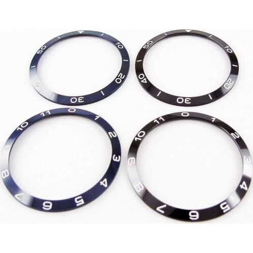 High Quality 39mm Black/Blue Watch Ceramic Bezel Ring Insert Replacement for 41mm Watch