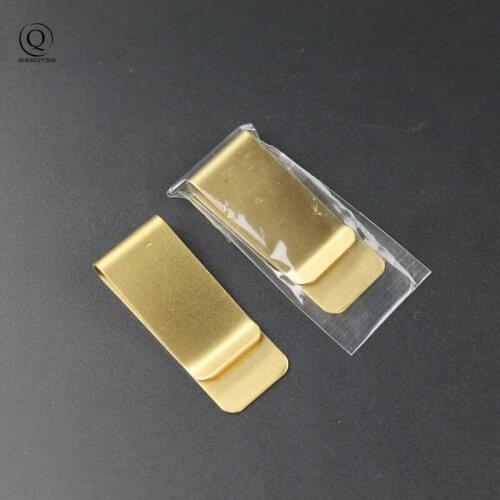 HIGH QUALITY Thin Section Brass Money Clip Cash Clamp Holder Portable Money Clip Wallet Purse for Pocket Metal Money Holder