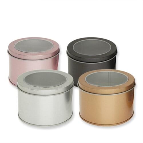 Net Red Style Transparent Lid Cake Tinplate Box Creative Baking Food Packaging Box Toy Packaging Tin Box Tea Candy Storage Jar